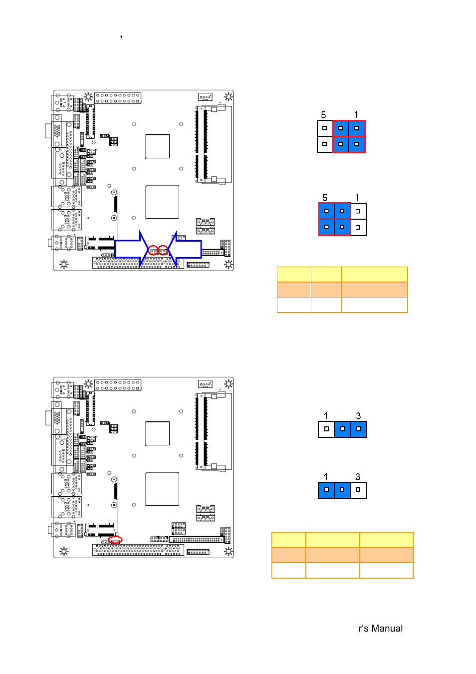 Jumper for mpcie selection (js1~2), Jumper for mpcie pwr selection (js3) | Avalue EMX-PNVB User Manual | Page 19 / 61