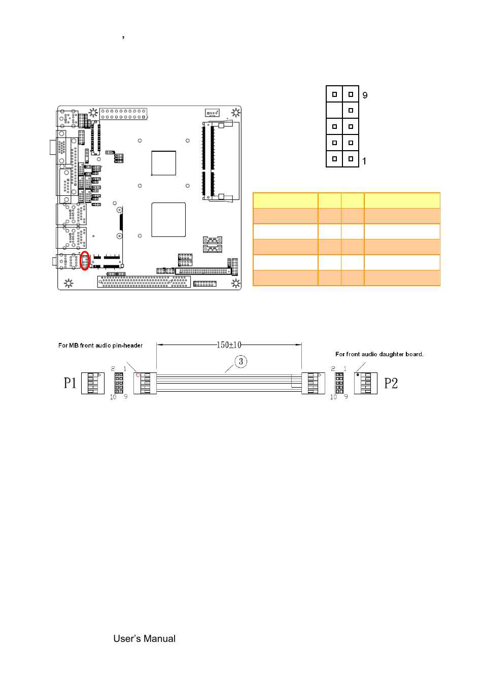 Front panel audio connection header (f_audio) | Avalue EMX-PNVB User Manual | Page 24 / 61