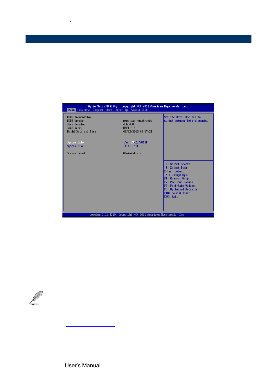 Bios setup, Main menu, System date | System time | Avalue EMX-PNVB User Manual | Page 34 / 61