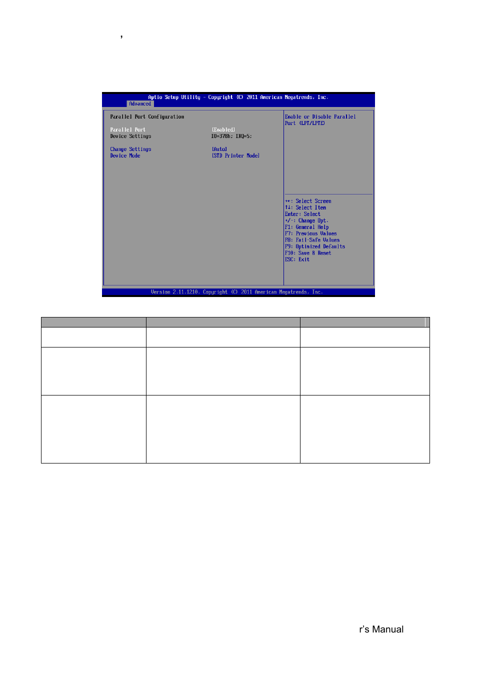 7 parallel port configuration | Avalue EMX-PNVB User Manual | Page 45 / 61