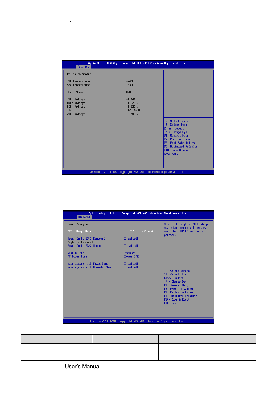 Hw monitor, Power management | Avalue EMX-PNVB User Manual | Page 46 / 61