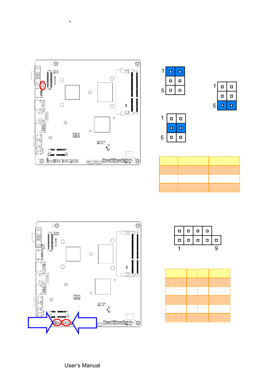 Jumper for inverter power (adj_pwr), Serial port 1/2 connector (jcom1/2) | Avalue EMX-NM70 User Manual | Page 18 / 60