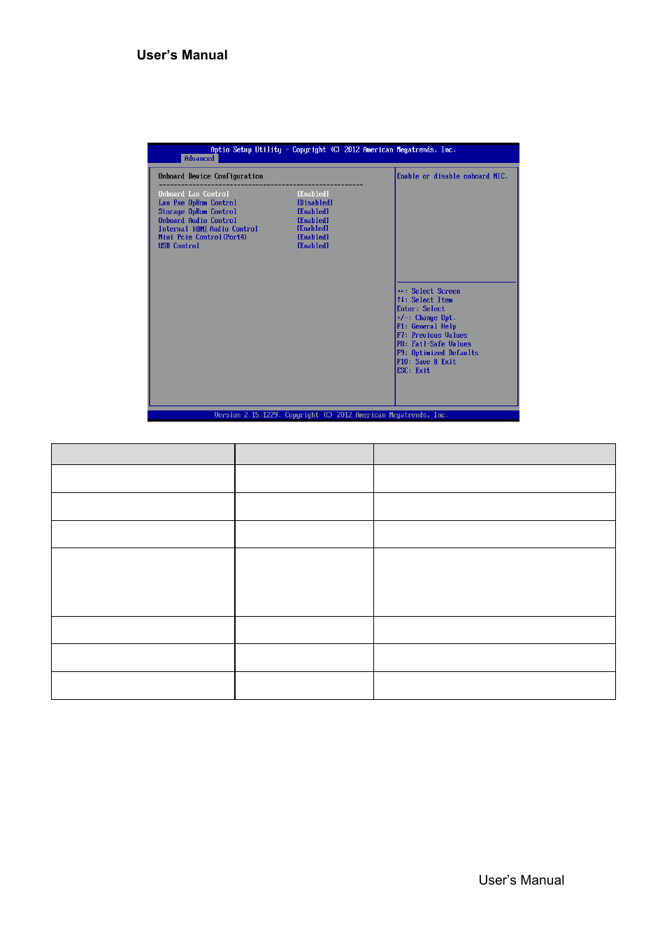 Onboard device configuration | Avalue EMX-NM70 User Manual | Page 31 / 60