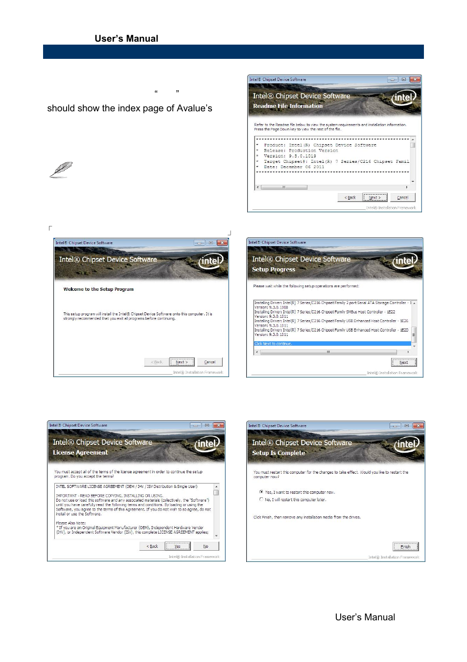 Install chipset driver | Avalue EMX-H61B User Manual | Page 45 / 54