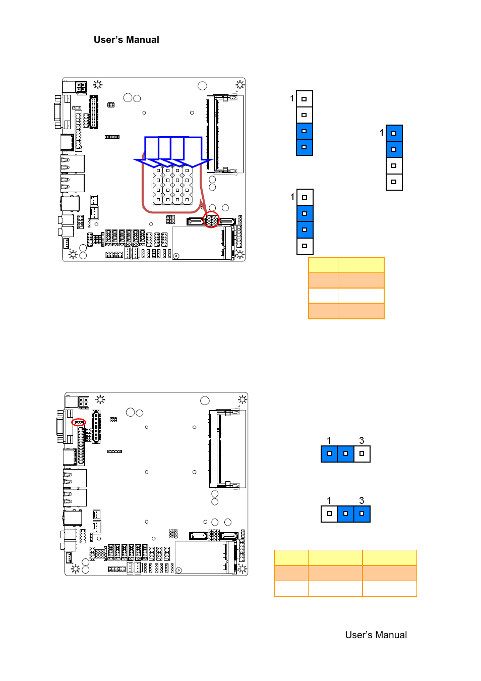 Jumper for mpcie_wifi_sata (jp1~4), Jumper for lvds power (lvds_pwr1) | Avalue EMX-CDD User Manual | Page 19 / 65