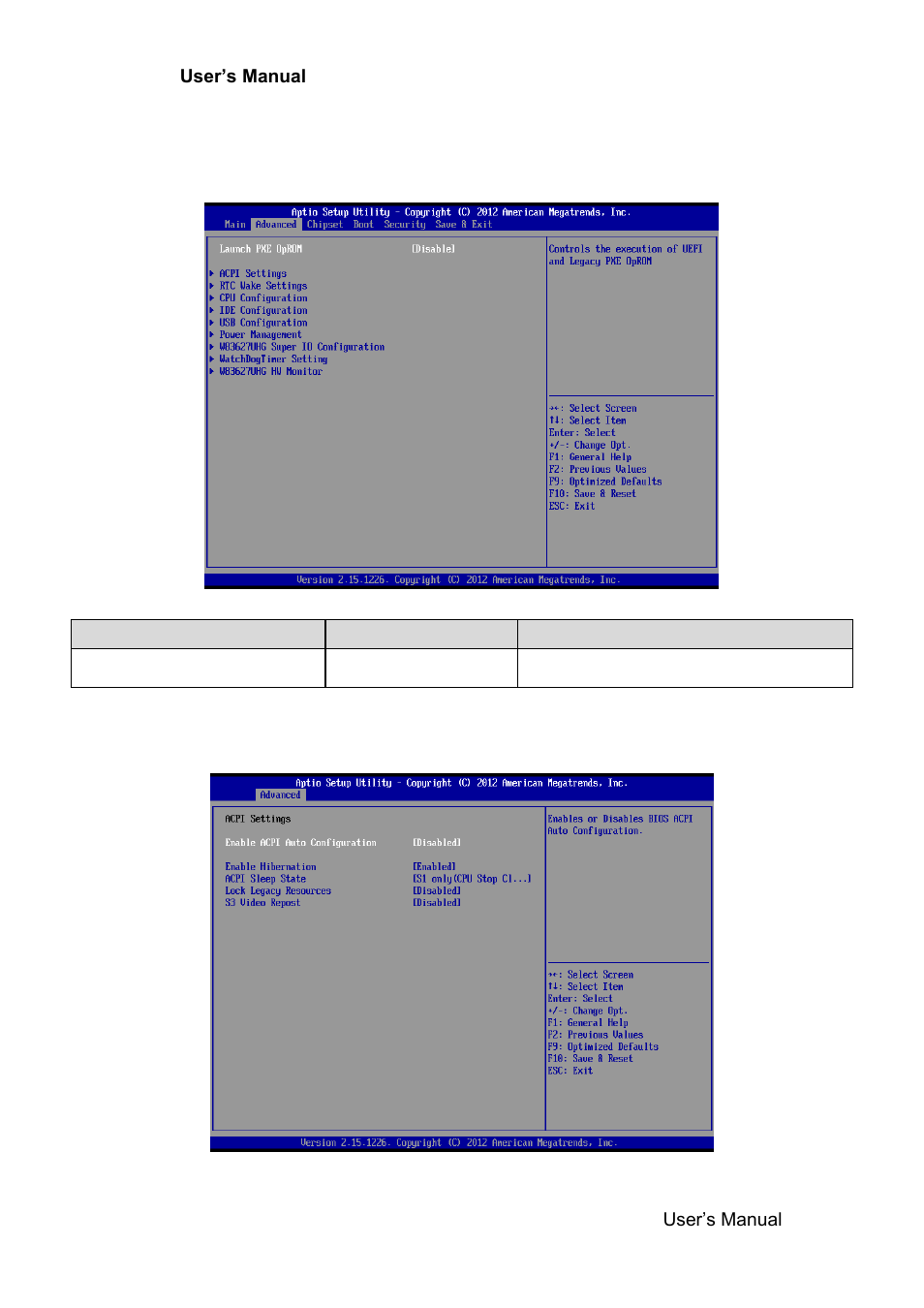 Advanced bios settings, Acpi settings | Avalue EMX-CDD User Manual | Page 35 / 65