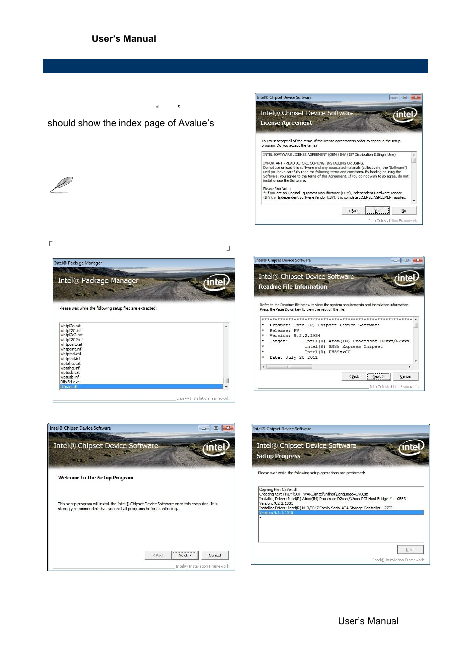 Install chipset driver | Avalue EMX-CDD User Manual | Page 57 / 65