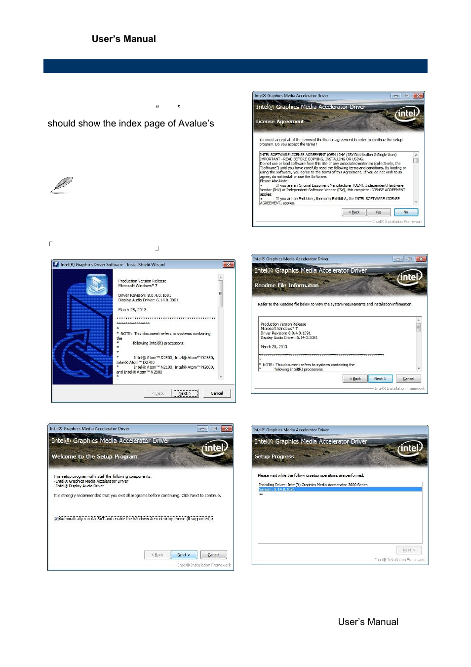 Install vga driver | Avalue EMX-CDD User Manual | Page 59 / 65