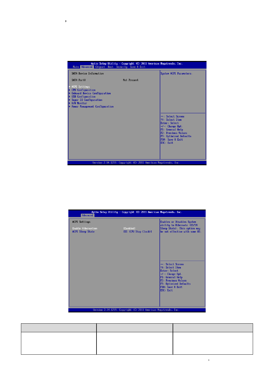 Advanced bios settings, Acpi settings | Avalue ENX-CDD User Manual | Page 31 / 54