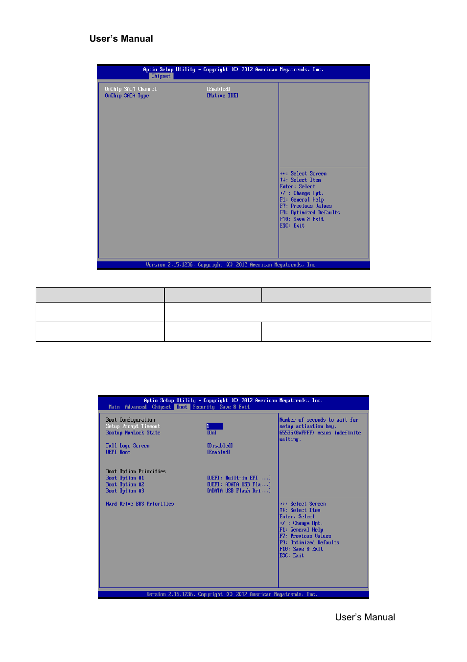 Sb sata configuration, Boot settings | Avalue SENX-KA User Manual | Page 31 / 42