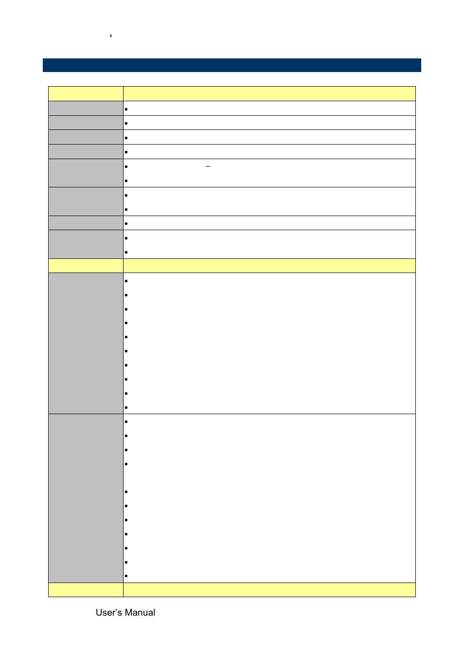 Specifications, 5 specifications, Senx-ka user ’s manual 8 senx-ka user’s manual | Avalue SENX-KA User Manual | Page 8 / 42