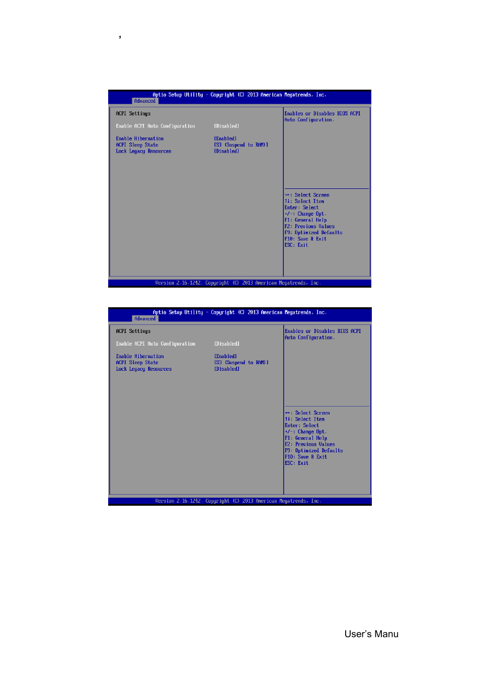 Acpi settings | Avalue SENX-BYT User Manual | Page 33 / 118