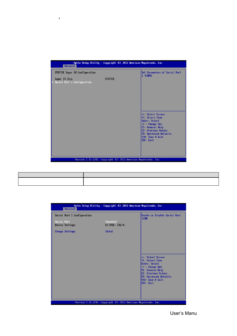 It8772e super io configuration, 1 serial port 1 configuration | Avalue SENX-BYT User Manual | Page 41 / 118
