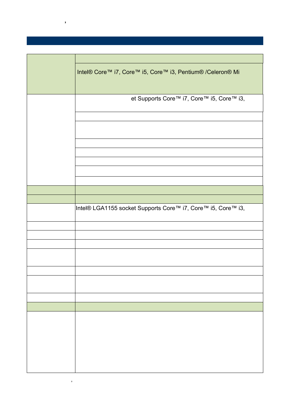 Specifications | Avalue ERX-H61 User Manual | Page 4 / 39