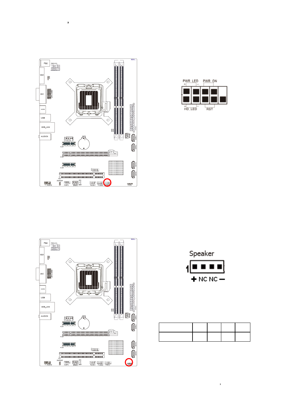 Front panel switches (fpanel1), Speaker headers (speak1) | Avalue ERX-H61 User Manual | Page 9 / 39