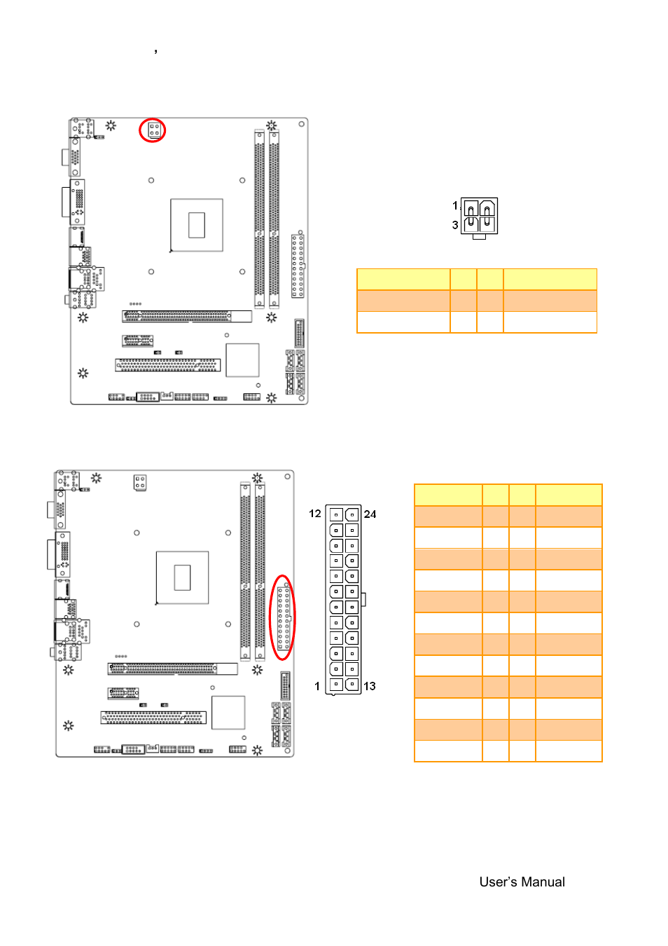 Atx +12v power connector (atxpwr), Atx power connector (atxpwr1) | Avalue ERX-B75 User Manual | Page 21 / 56