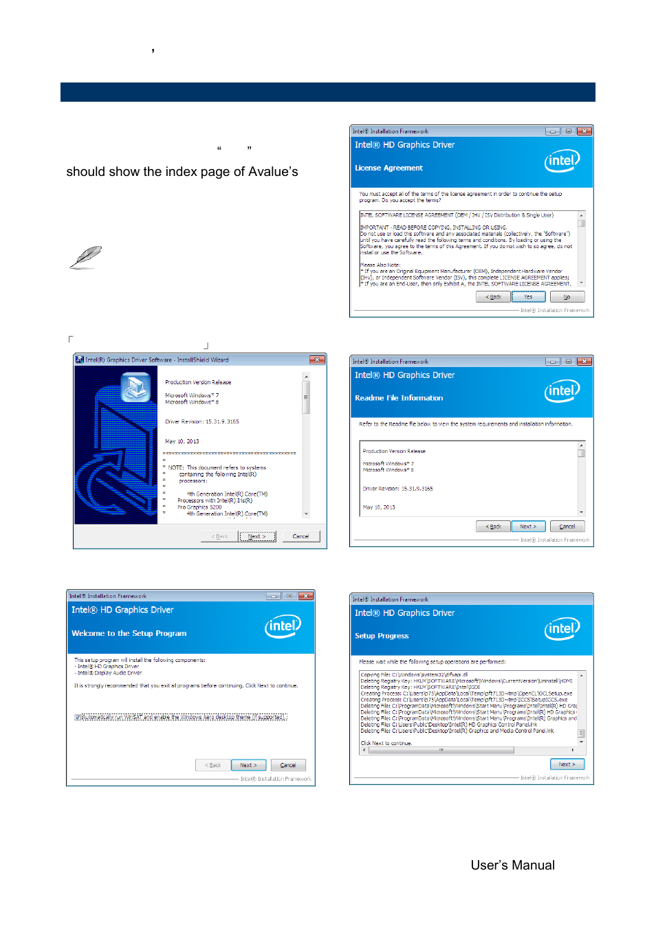 Install vga driver | Avalue ERX-B75 User Manual | Page 49 / 56