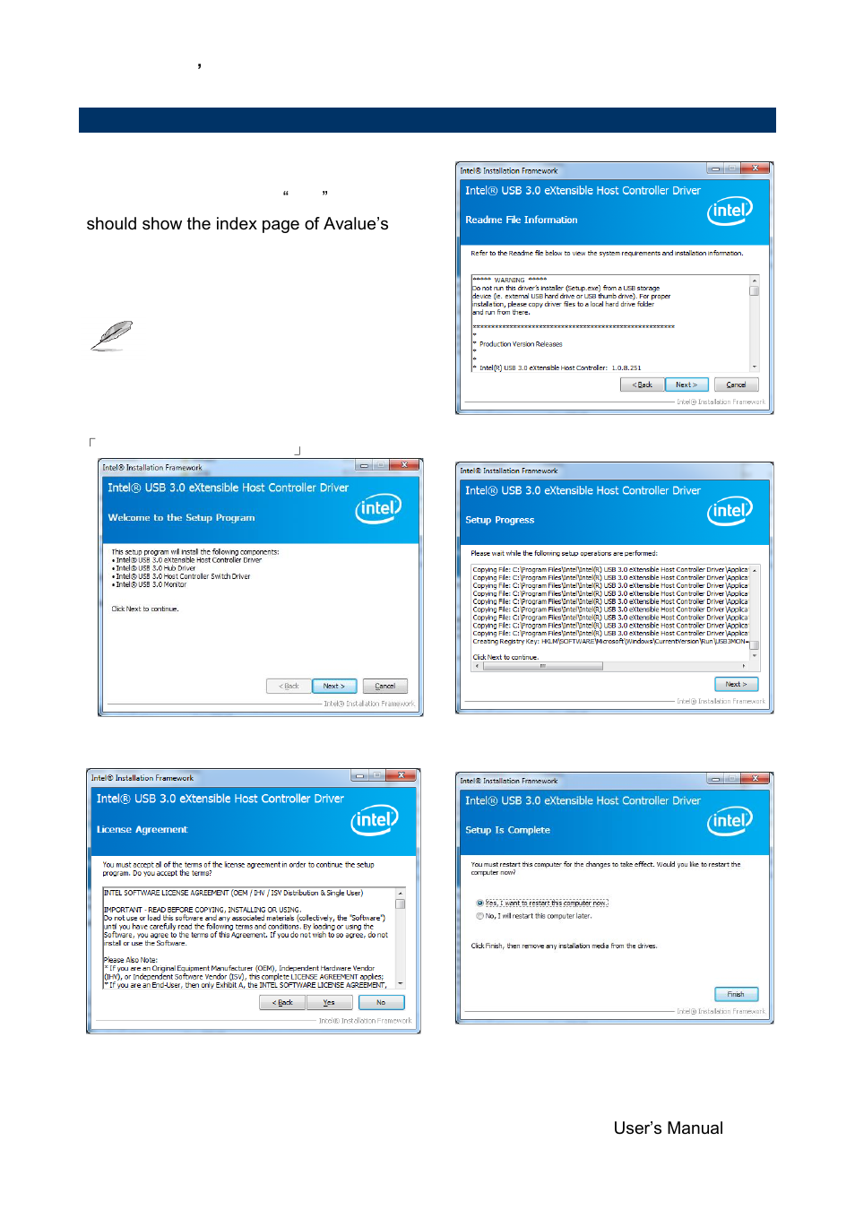 Install usb3.0 driver | Avalue ERX-B75 User Manual | Page 53 / 56