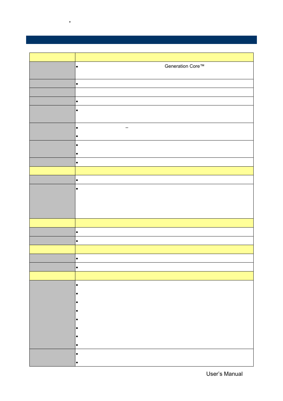 Specifications, 5 specifications | Avalue SEAX-H81 User Manual | Page 9 / 60