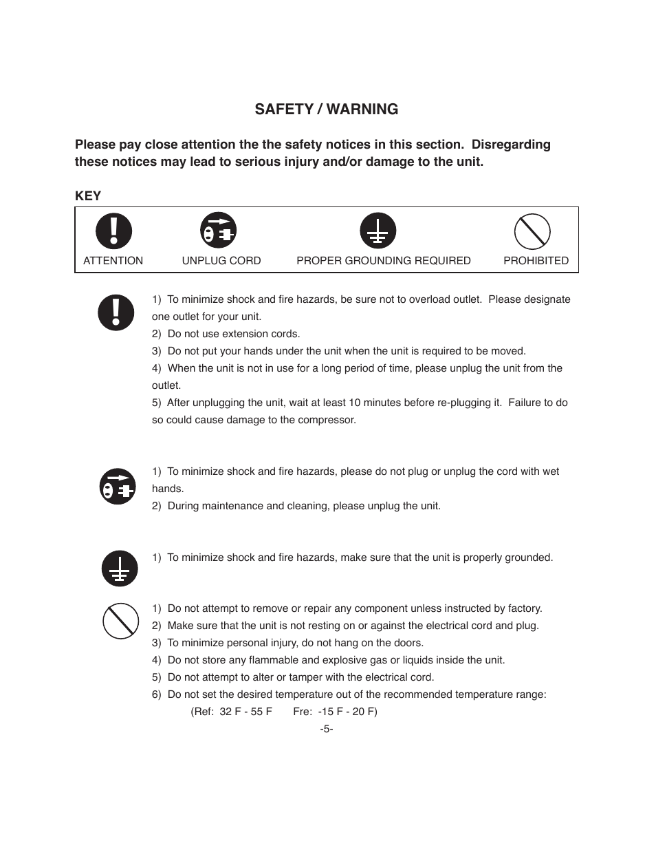 ColdTech CFD-2F User Manual | Page 5 / 12