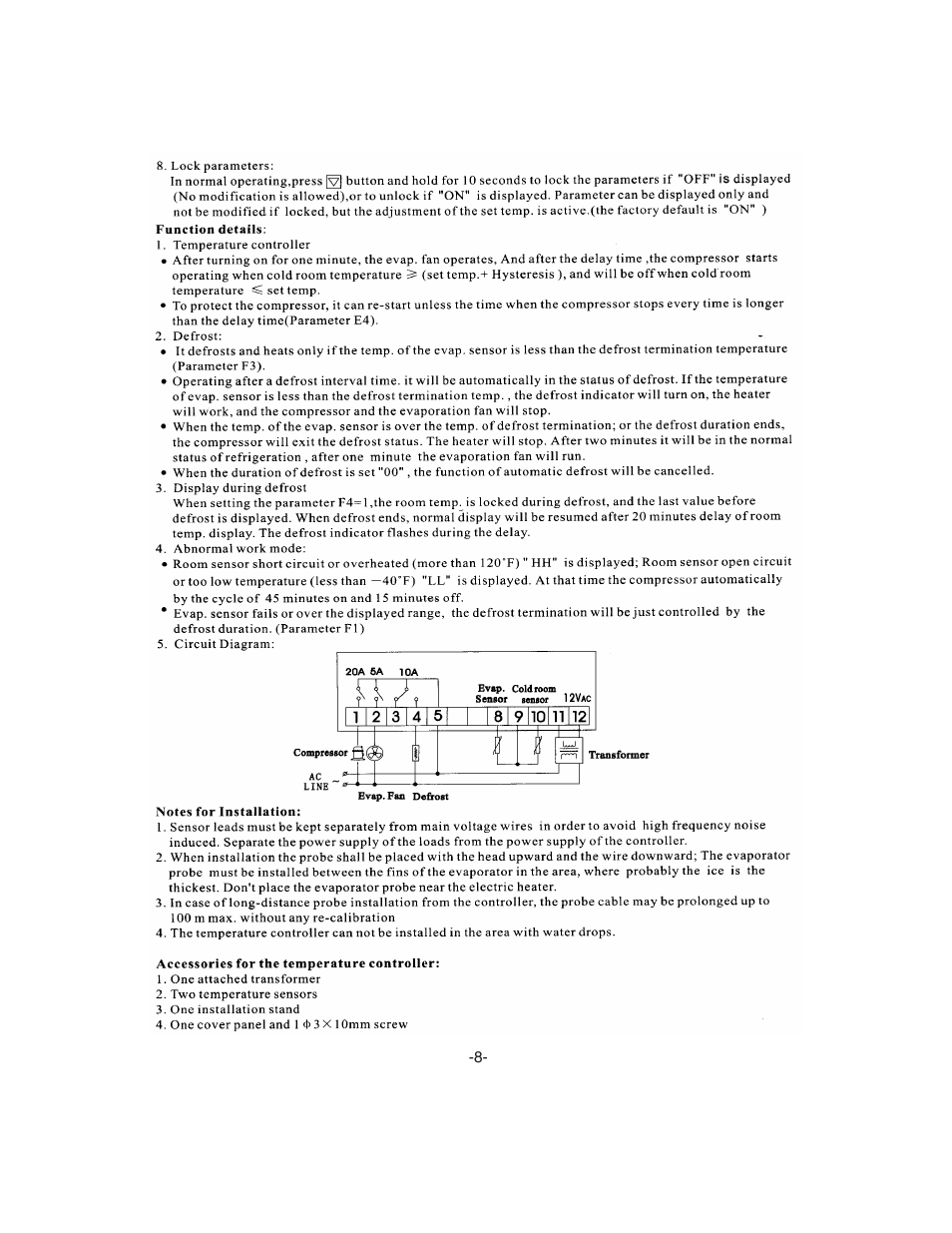 ColdTech CFD-2F User Manual | Page 8 / 12