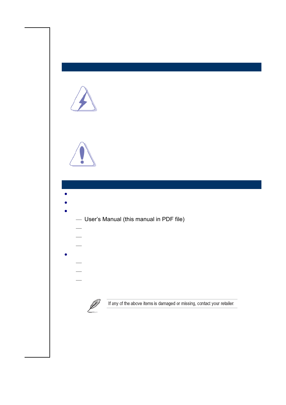 Getting started, Safety precautions, Packing list | Avalue EES-CDV User Manual | Page 3 / 16