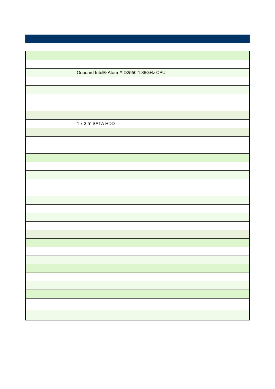 System specifications, 3 system specifications | Avalue EES-CDV User Manual | Page 4 / 16