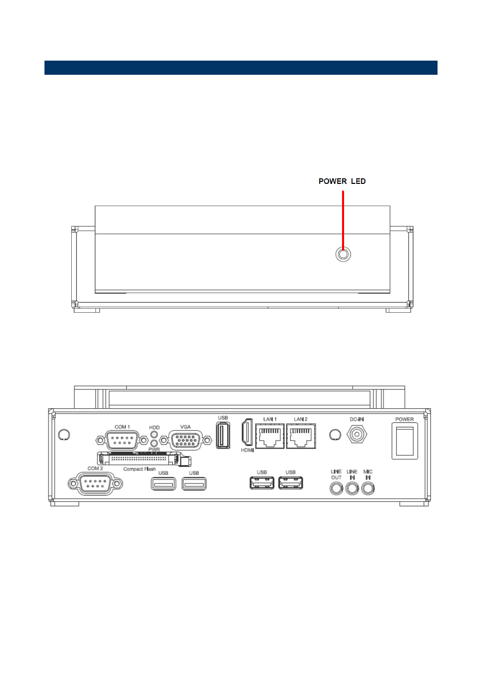 System overview, Front & rear view | Avalue EES-CDV User Manual | Page 6 / 16