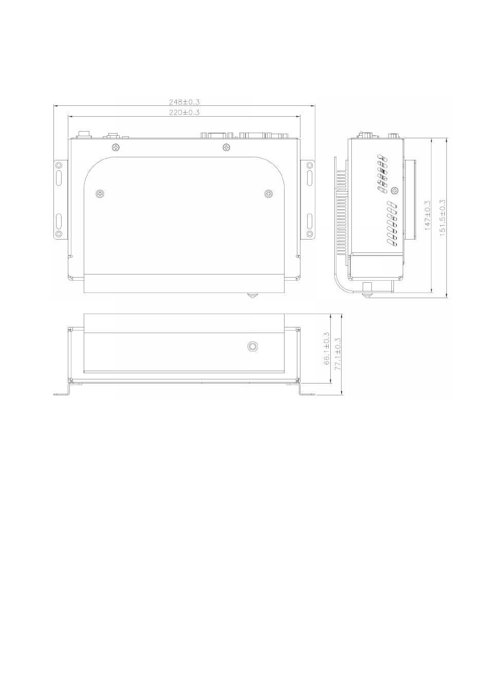 Top/ front & side (with wallmount) | Avalue EES-CDV User Manual | Page 8 / 16