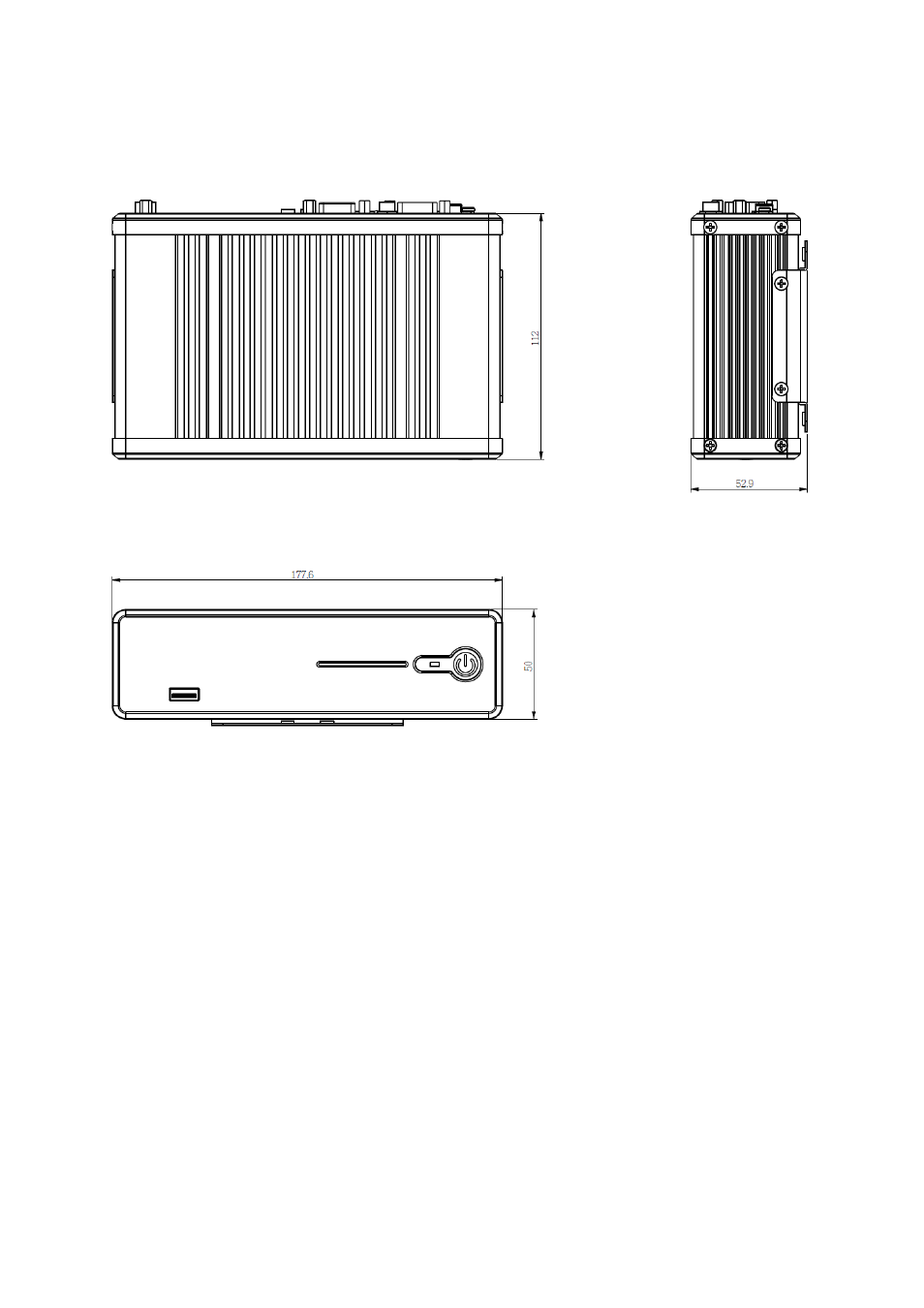 Top/ front & side (with wallmount) | Avalue EPC-CDV User Manual | Page 8 / 16