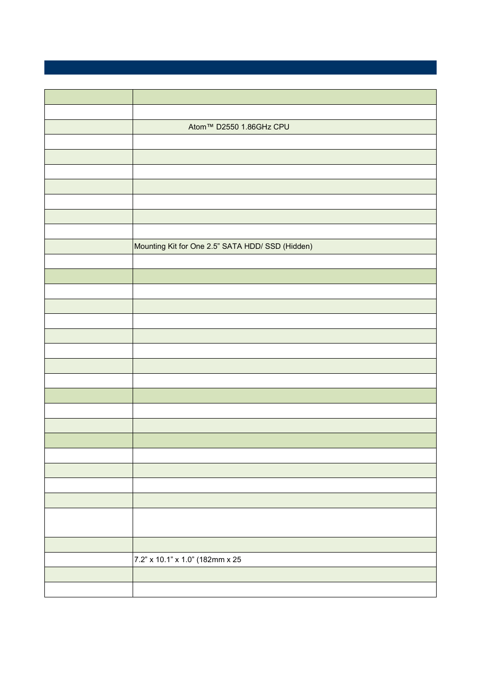 3 system specifications | Avalue ASM-CDV User Manual | Page 5 / 12