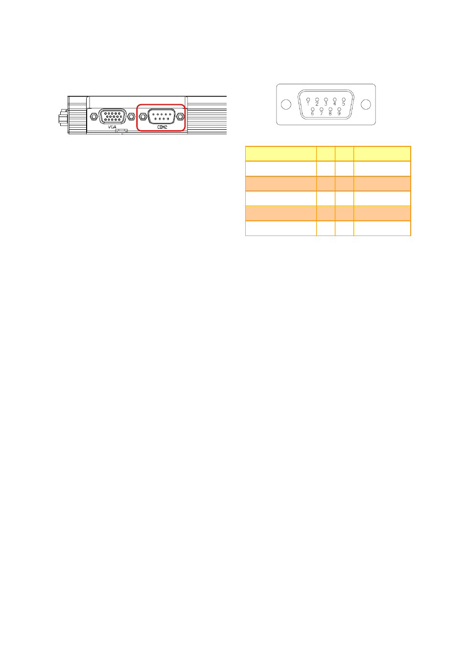 Serial port 2 connector (com2) | Avalue ASM-BYT User Manual | Page 12 / 14