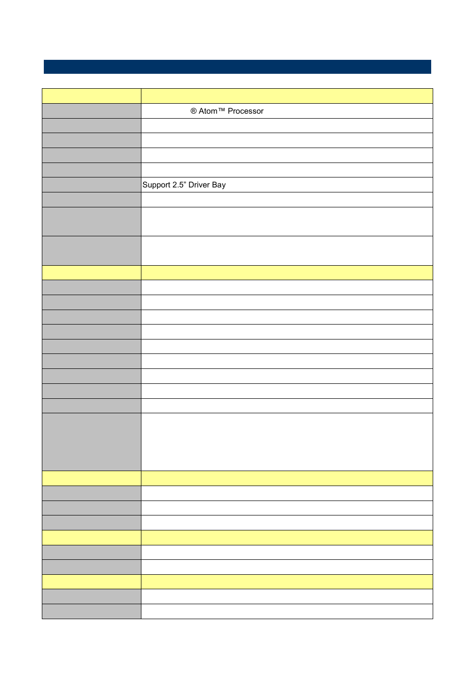 System specifications, 3 system specifications | Avalue SEPC-CDD2 User Manual | Page 6 / 15