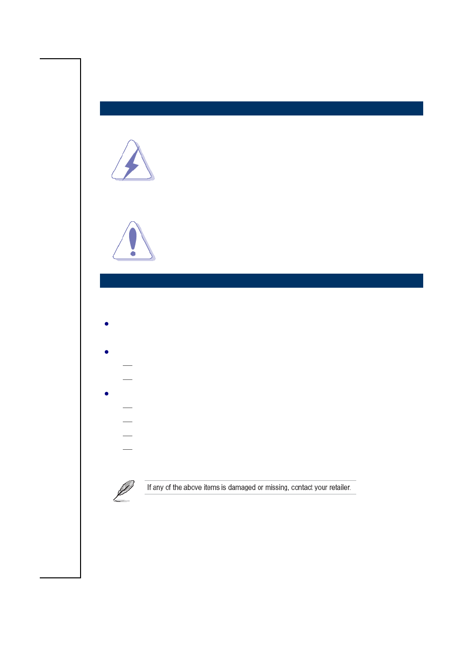 Getting started, Safety precautions, Packing list | Avalue SEPC-KA User Manual | Page 5 / 14