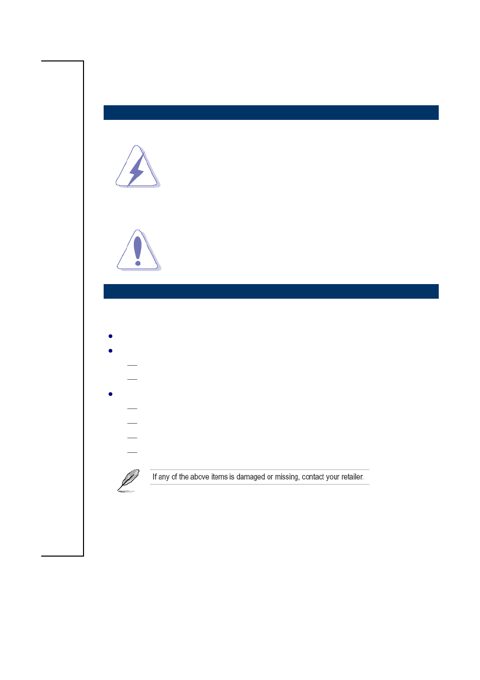 Getting started, Safety precautions, Packing list | Avalue SEPC-BYT User Manual | Page 5 / 15