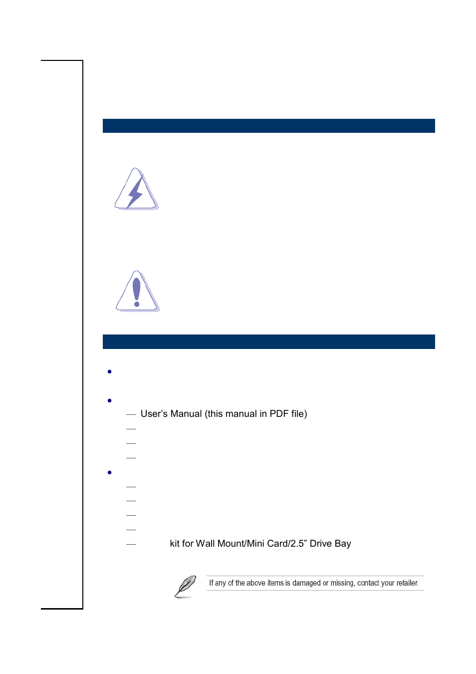 Getting started, Safety precautions, Packing list | Avalue ERS-BYTE-10COM User Manual | Page 5 / 30