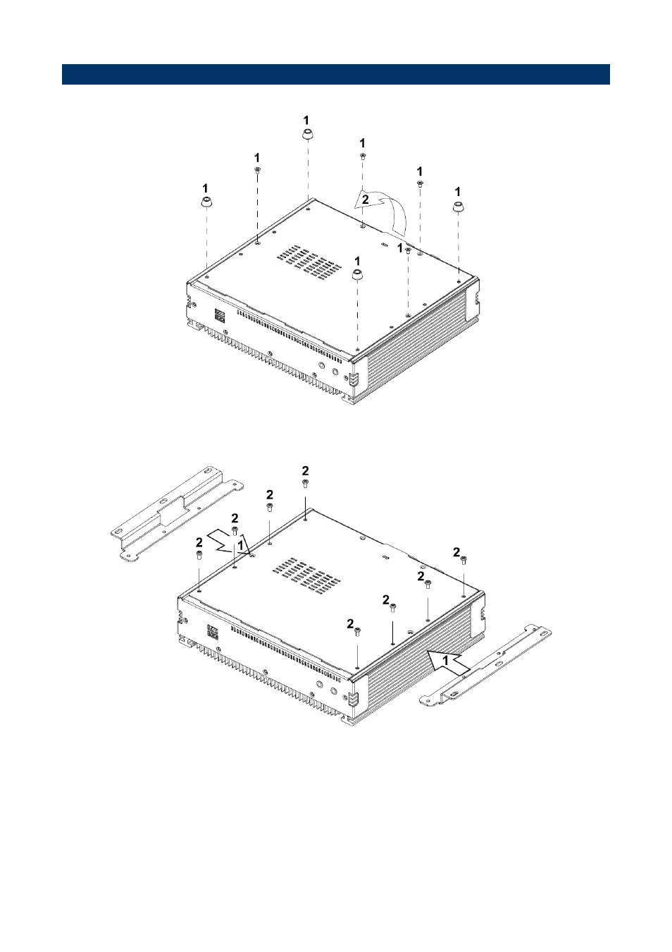 4 installing mounting brackets (eps series) | Avalue EPS-QM77E User Manual | Page 11 / 12