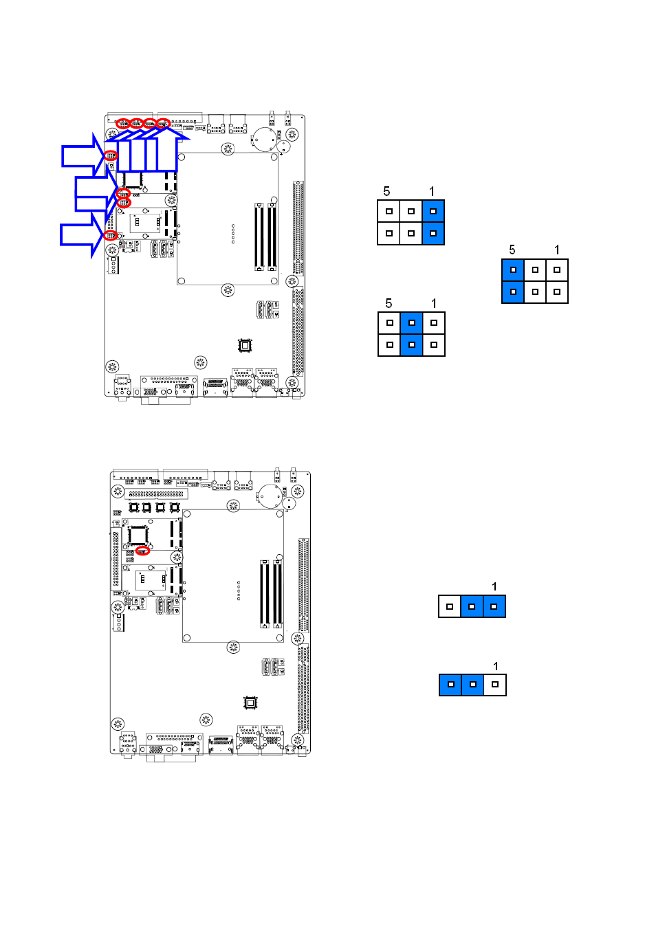 Serial port 1~8 pin9 signal selector (jri1~8), Sio address selector (j1218sel1) | Avalue EPS-QM87 User Manual | Page 18 / 35