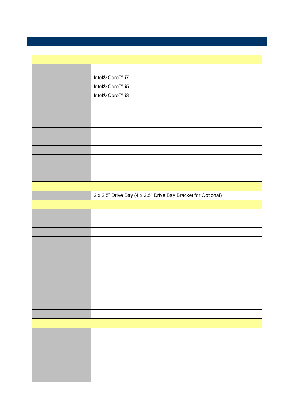 System specifications, 3 system specifications | Avalue EPS-QM87 User Manual | Page 6 / 35