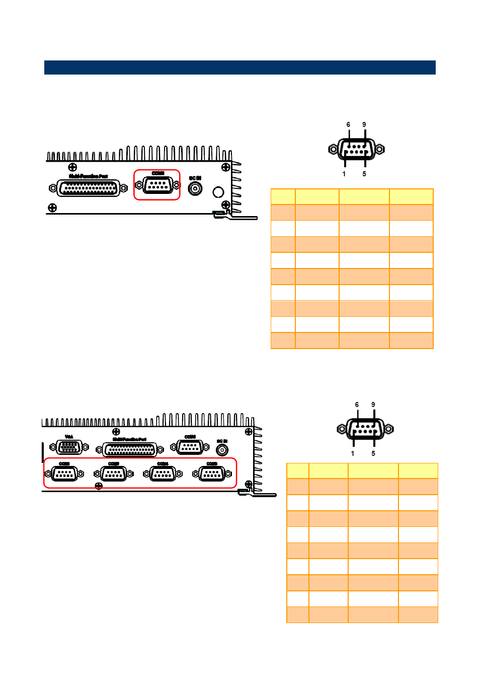 Ems-byt connector mapping, External serial port 1 connector (com1), 1 ems-byt connector mapping | Avalue EMS-BYT User Manual | Page 17 / 85