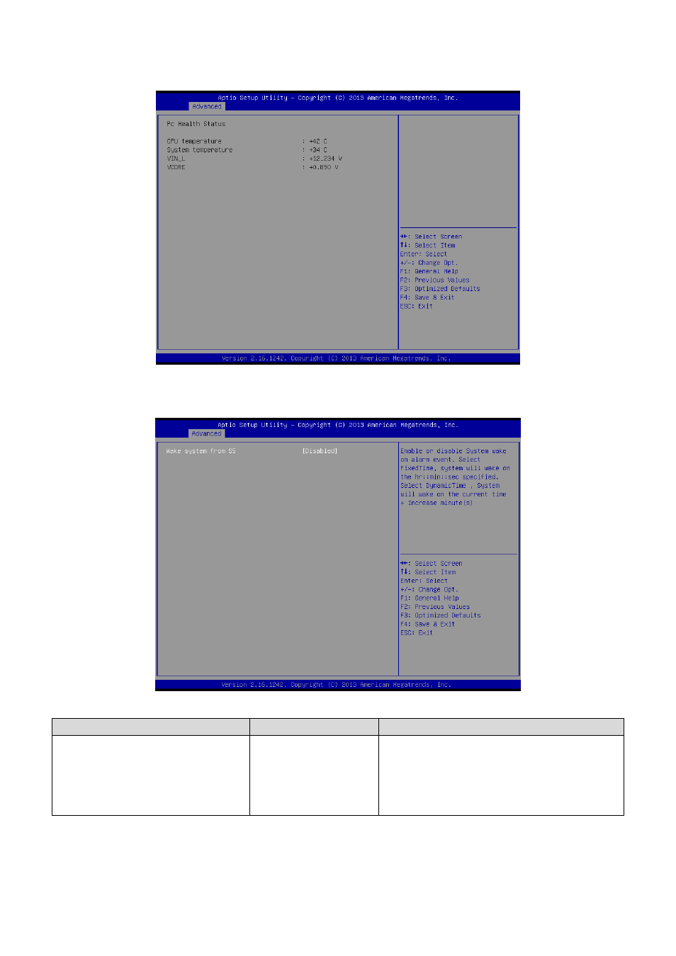 Ec 8528 h/w monitor, S5 rtc wake settings | Avalue EMS-BYT User Manual | Page 60 / 85