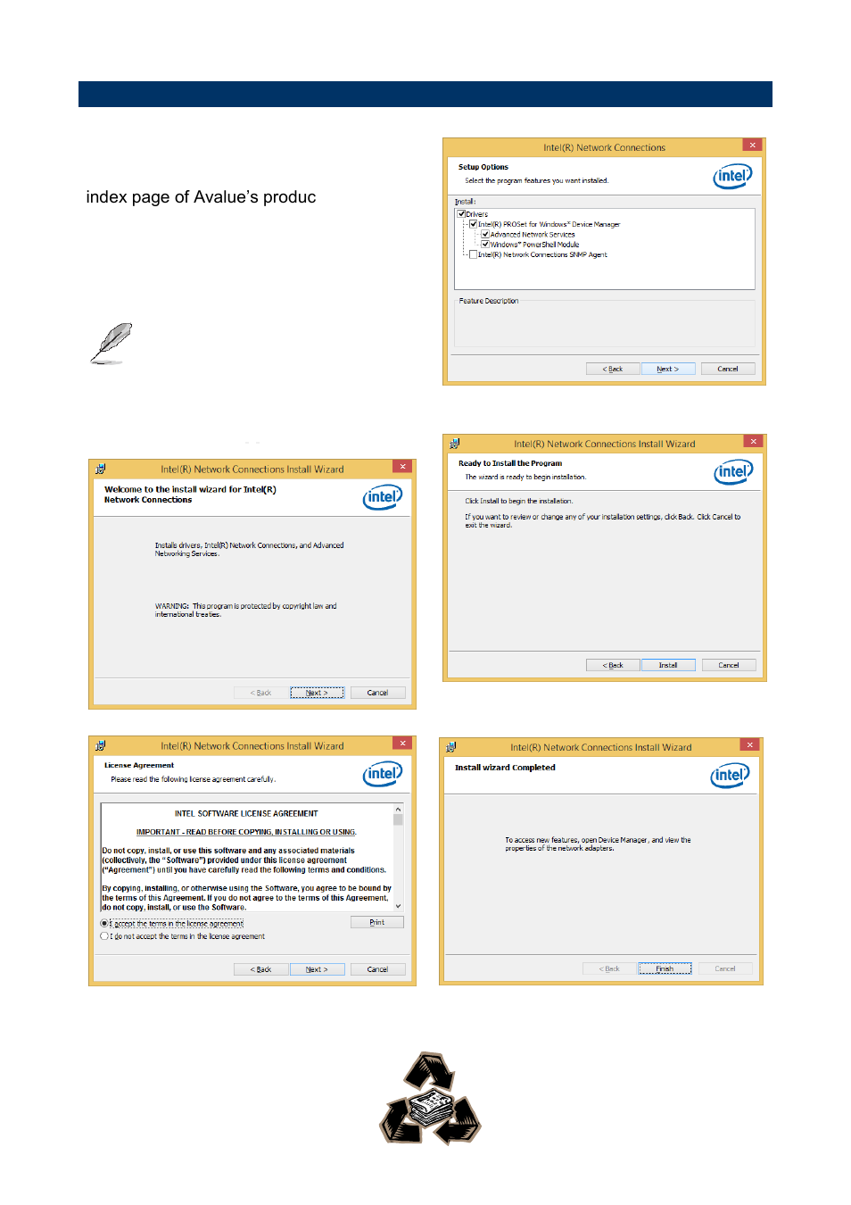 Install ethernet driver | Avalue EMS-BYT User Manual | Page 85 / 85