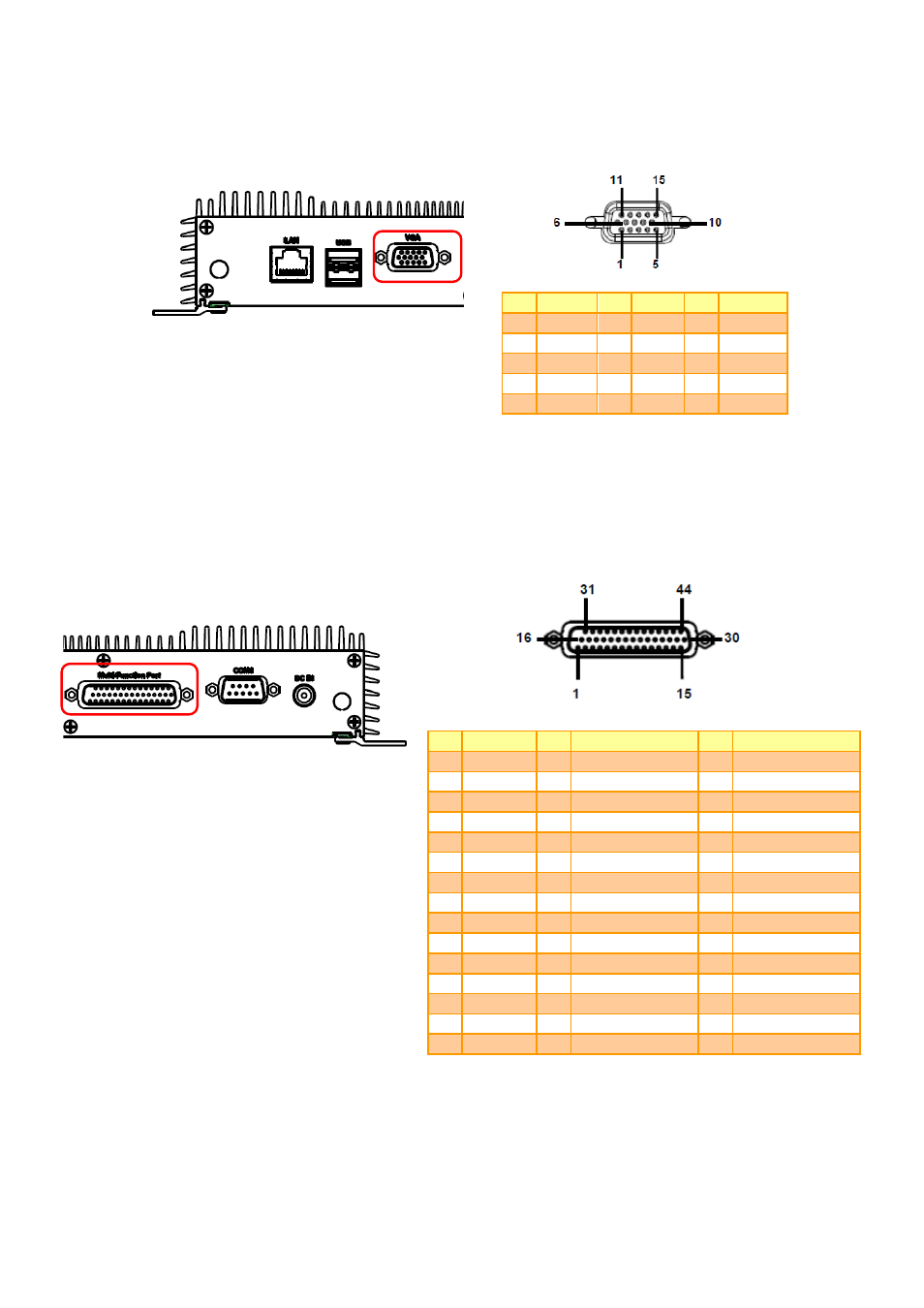 Vga connector (vga) | Avalue EMS-BYT User Manual | Page 16 / 44