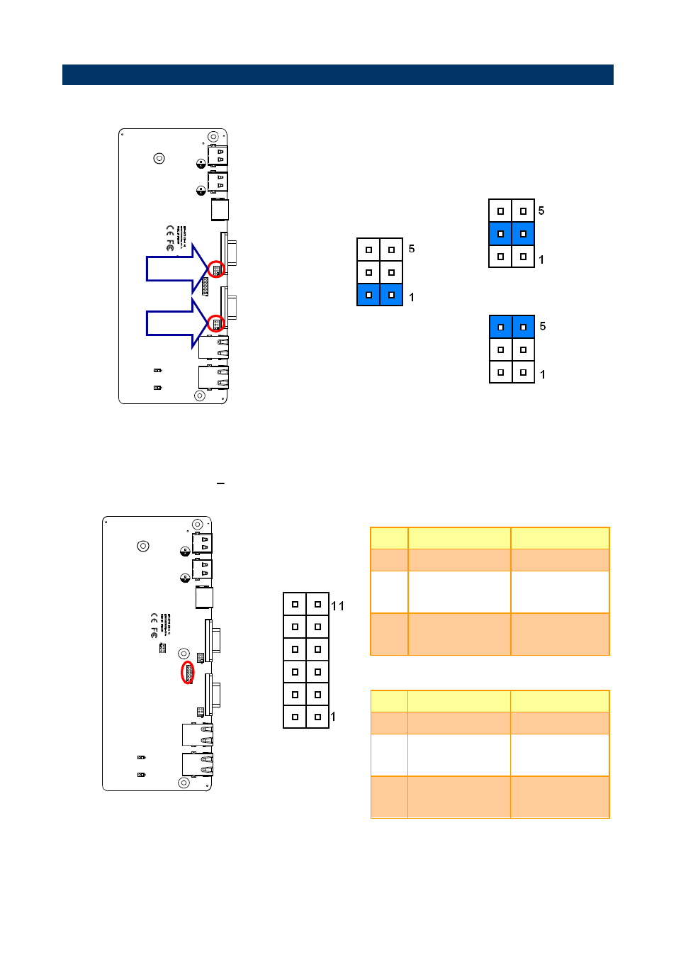 Ebm-byts db-a jumpers & connectors settings, Com 3/4 pin 9 signal select (ojri3/4), Serial port 1/ 2 | Rs485 mode select (ojp485), 10 ebm-byts db-a jumpers & connectors settings | Avalue EMS-BYT User Manual | Page 40 / 44