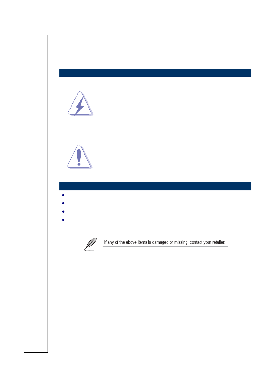 Getting started, Safety precautions, Packing list | Avalue RITY82 User Manual | Page 4 / 11