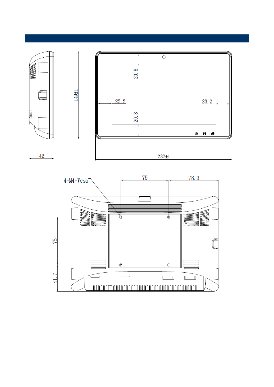 System dimensions | Avalue RITY82 User Manual | Page 8 / 11