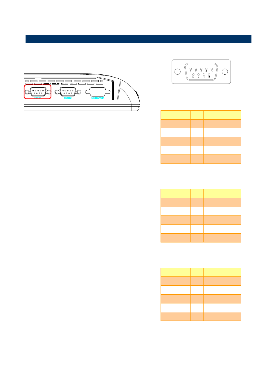 Rity102 connector mapping, External serial port 1 connector (com1), 1 rity102 connector mapping | Avalue RITY102 User Manual | Page 10 / 11
