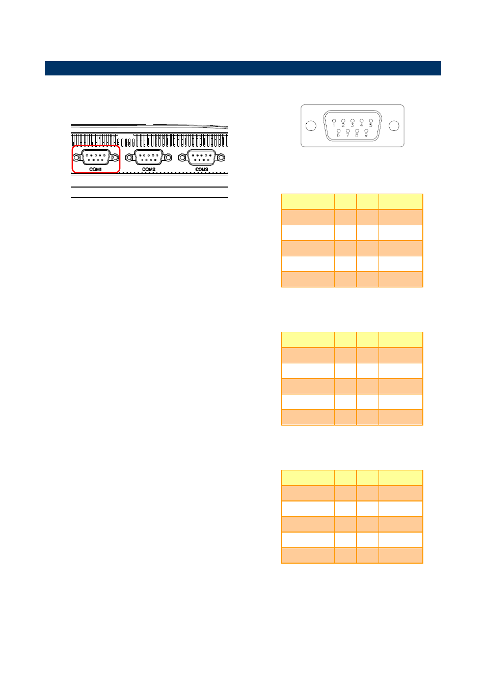 Rity122 connector mapping, External serial port 1 connector (com1), 1 rity122 connector mapping | Avalue RITY122 User Manual | Page 11 / 15