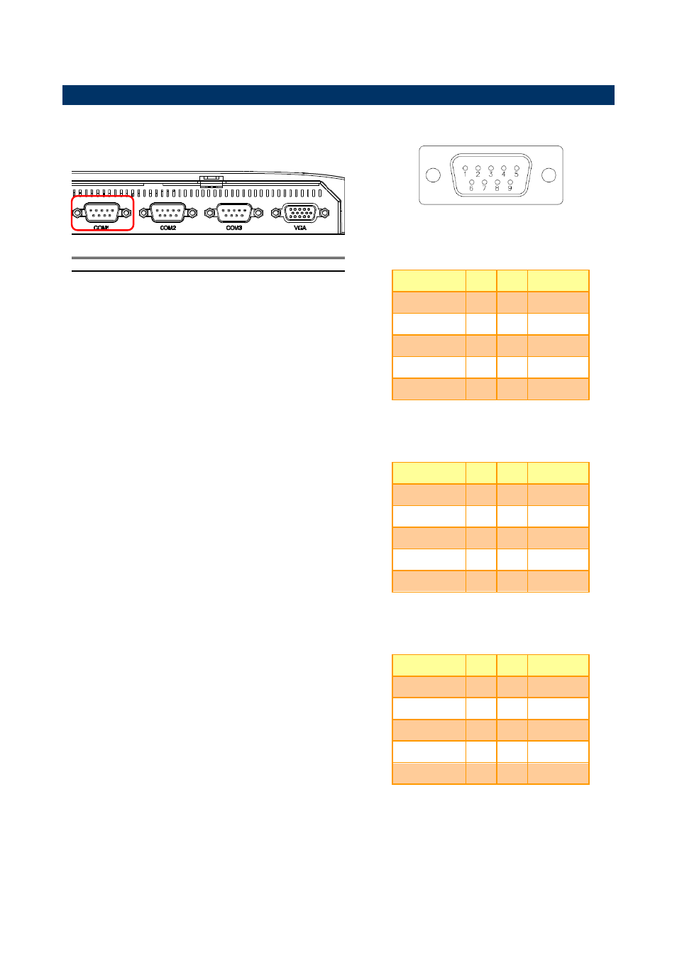 Rity152 connector mapping, External serial port 1 connector (com1), 1 rity152 connector mapping | Avalue RITY152 User Manual | Page 11 / 15