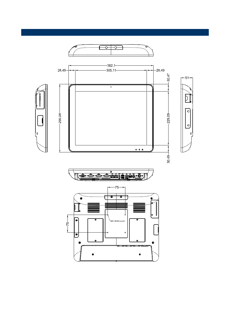 System dimensions | Avalue RITY152 User Manual | Page 9 / 15